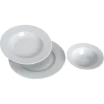 Güral Porselen 18 Parça Beyaz Yemek Takımı, 6 Kişilik