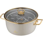 Emsan Retro Emaye Kızartma Tenceresi Bej